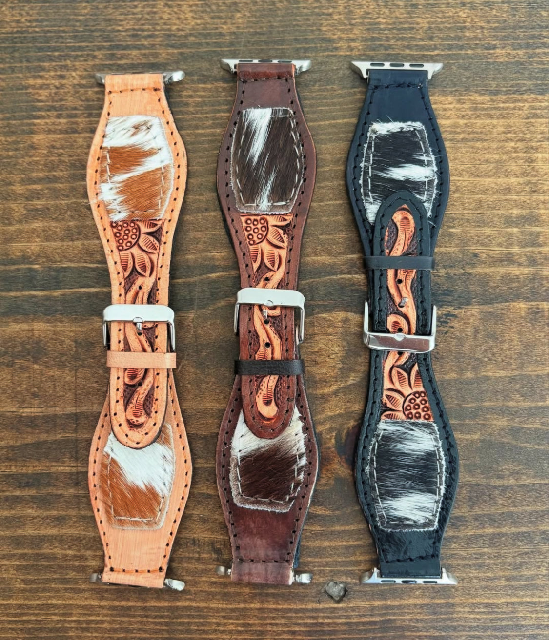Cowhide Apple Watch Wrist Band Style 1