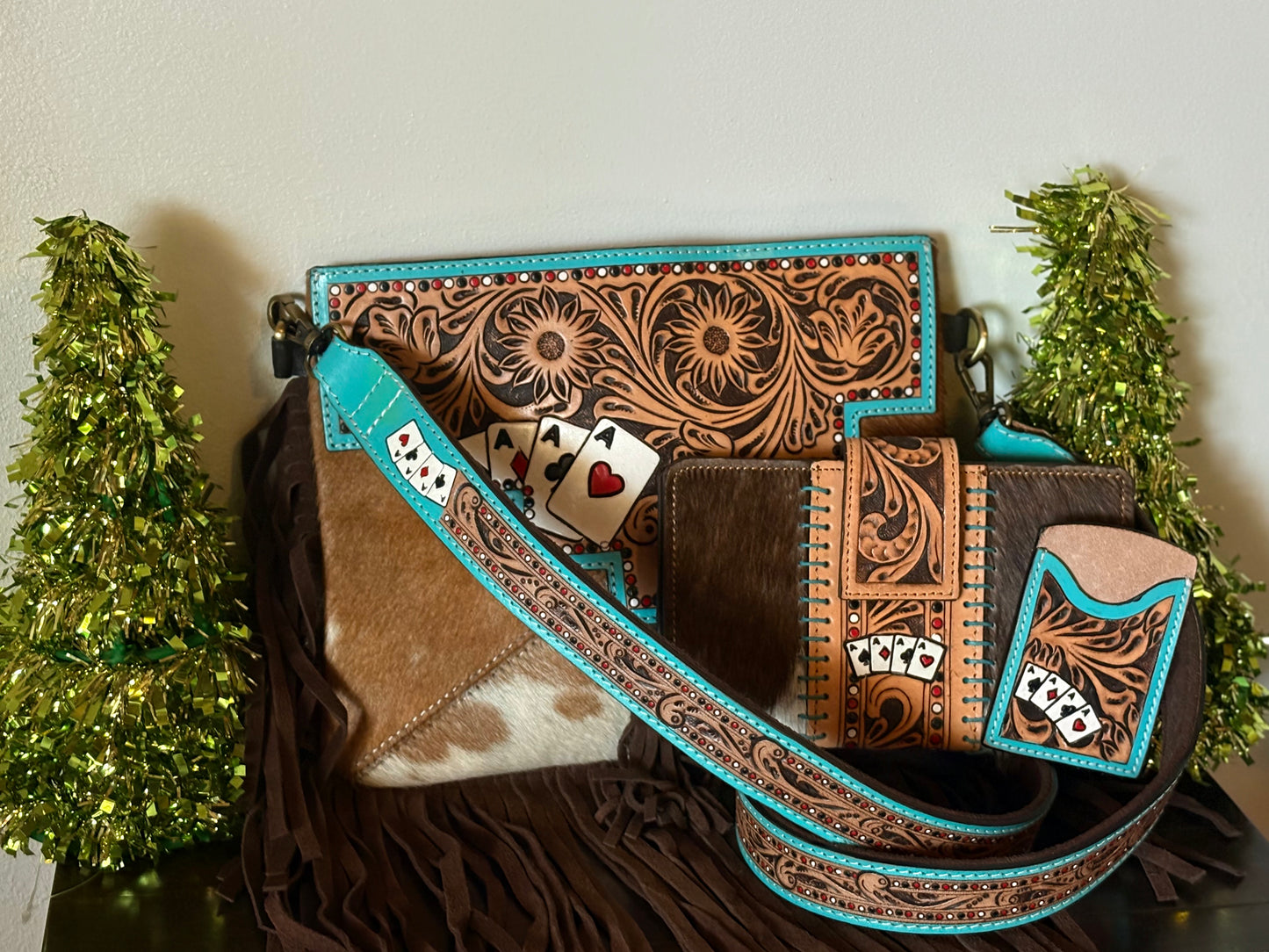 Turquoise Ace Purse Set (FRINGE)