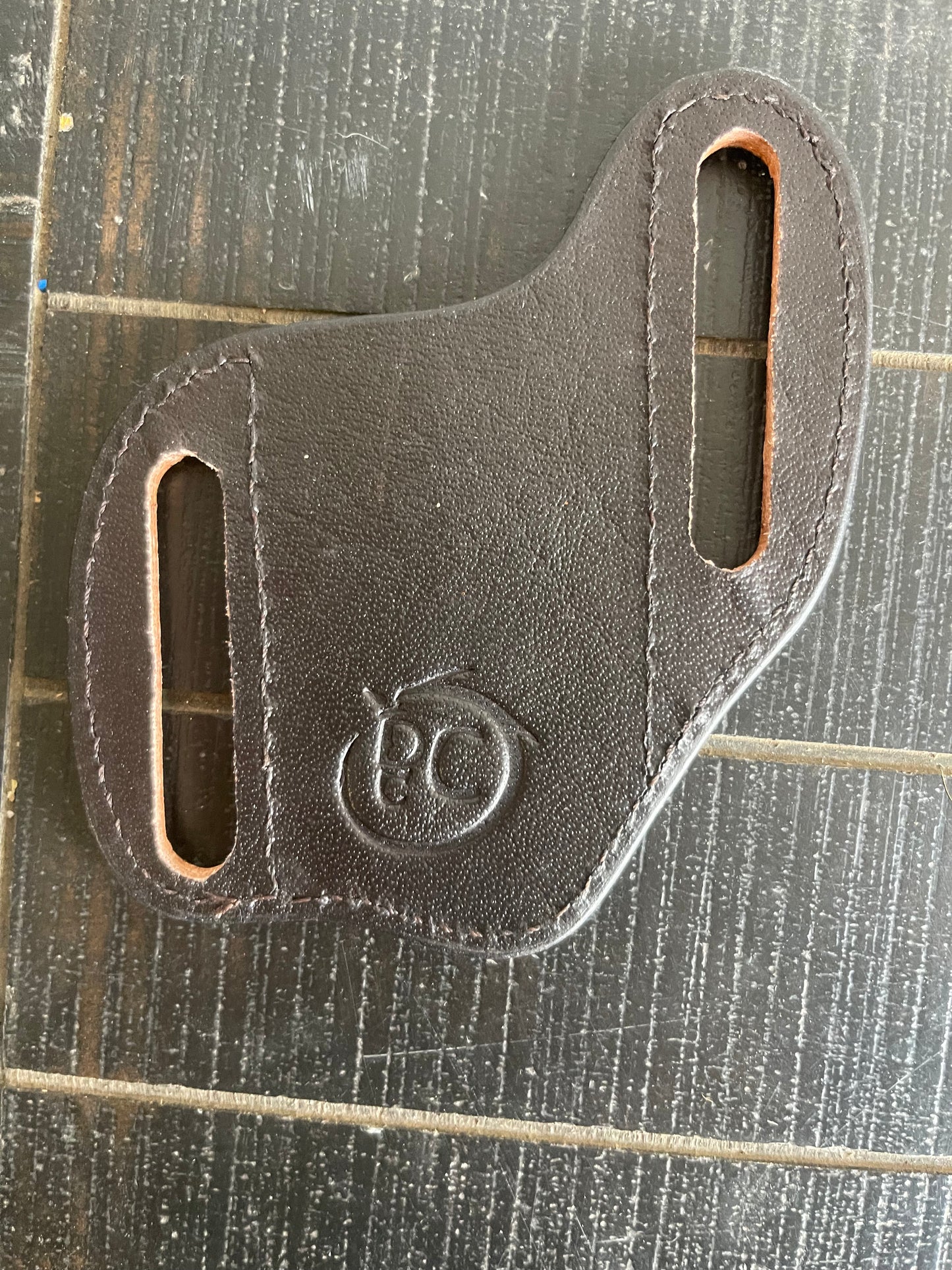 Guys tooled Flower and Ace knife sheath