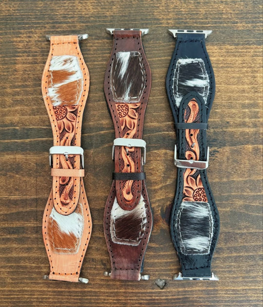 Cowhide Apple Watch Wrist Band Style 1