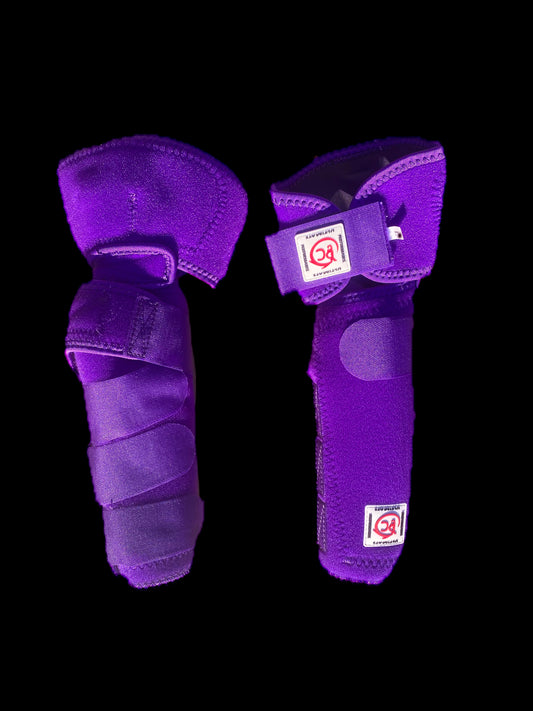 Purple Chicano style horse boots