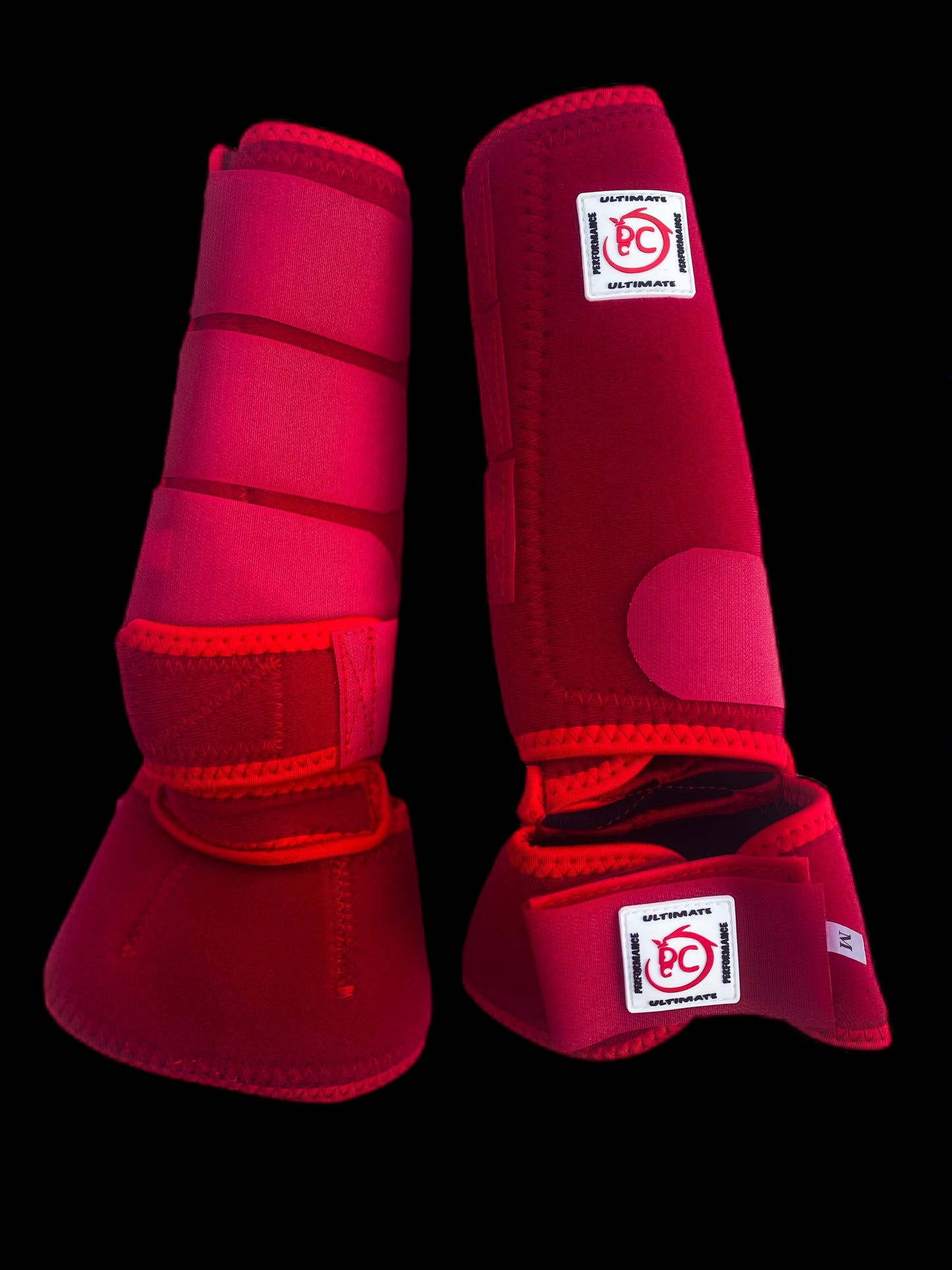 Red Chicano Style Horse Boots