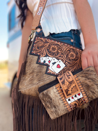 Ace Cowhide Purse Set♣️♥️
