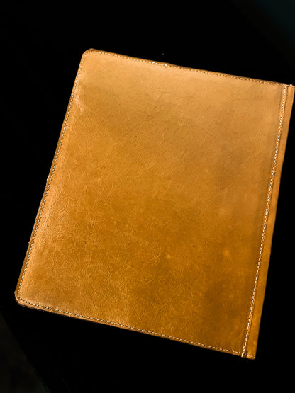 Western Tooled Leather with Conch Folder