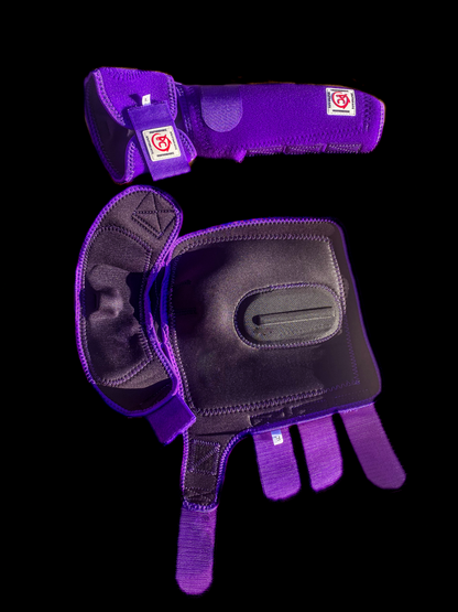 Purple Chicano style horse boots