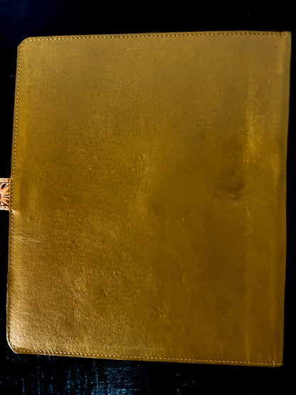 Floral Leather Binder