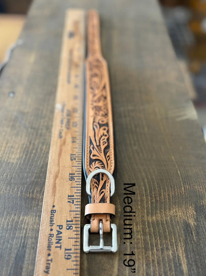 Tooled Leather Collar