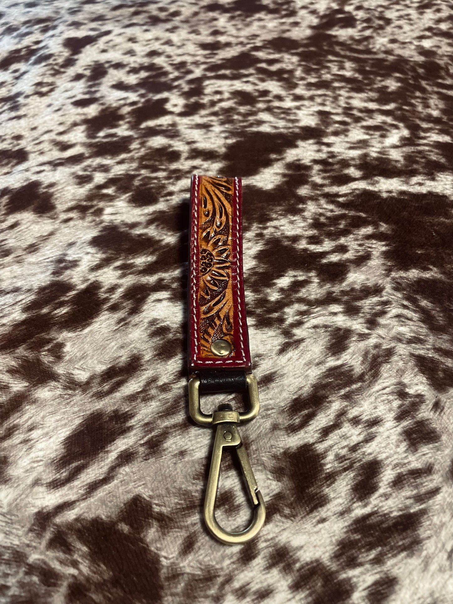 Dark wash Sunflower Keychain