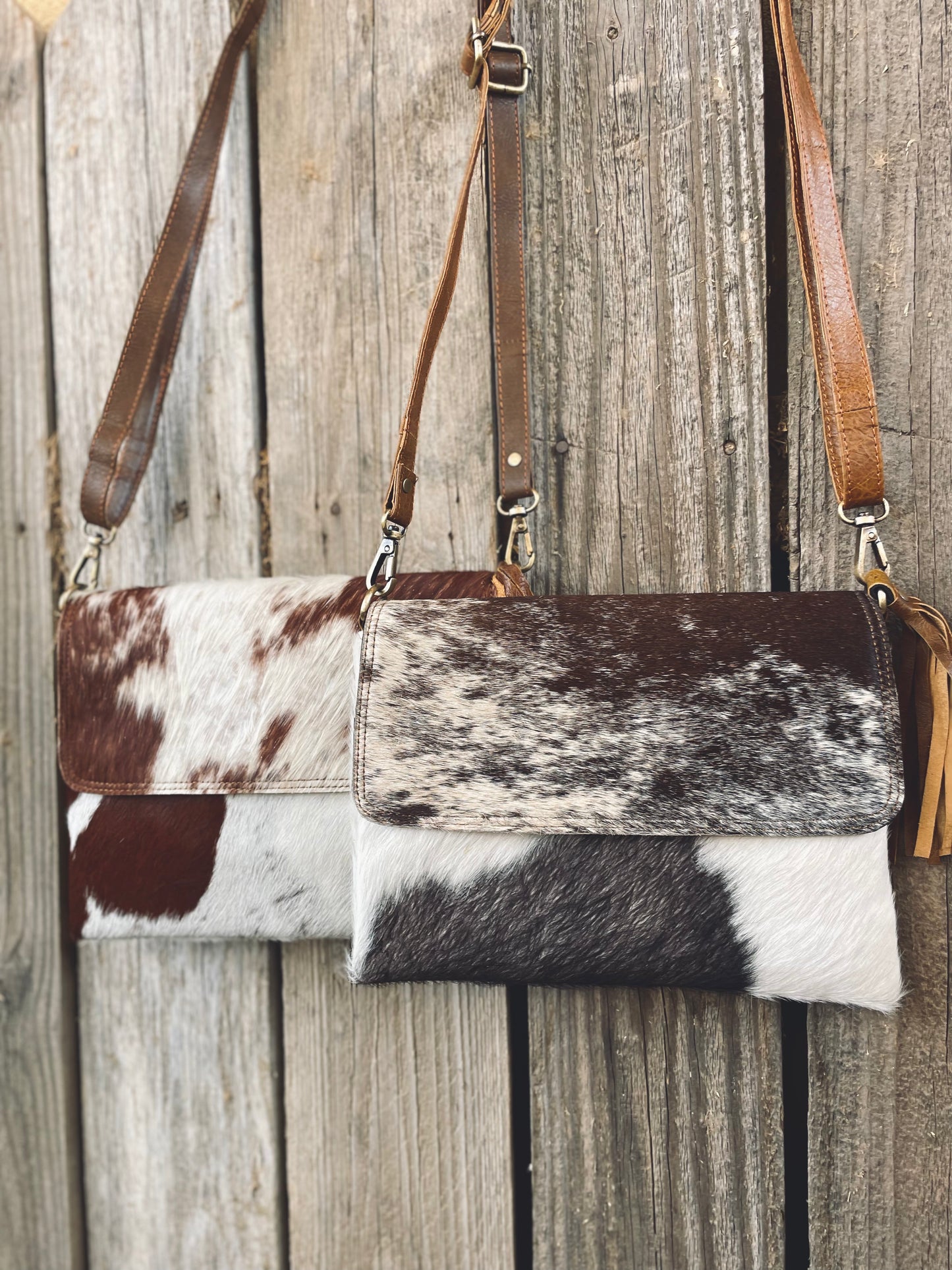 Cross Body Cowhide Purse