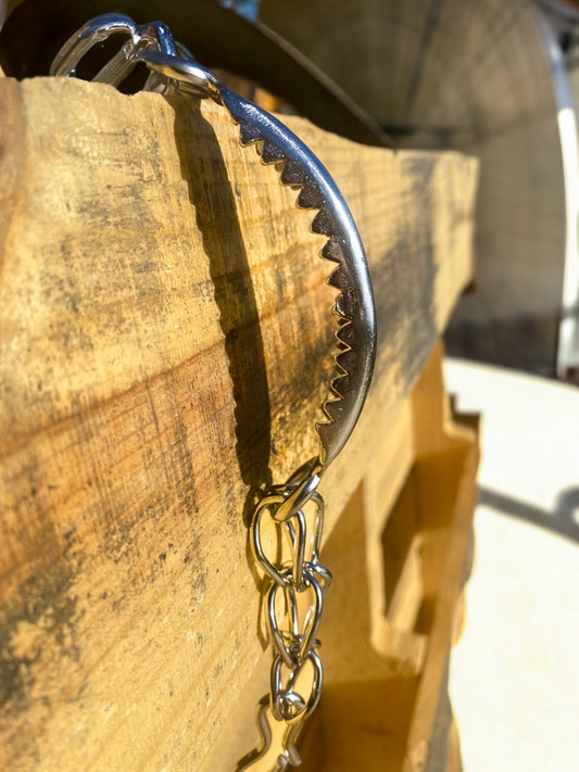 Traditional authentic charro bit chin strap/ Barbada de freno con castigo