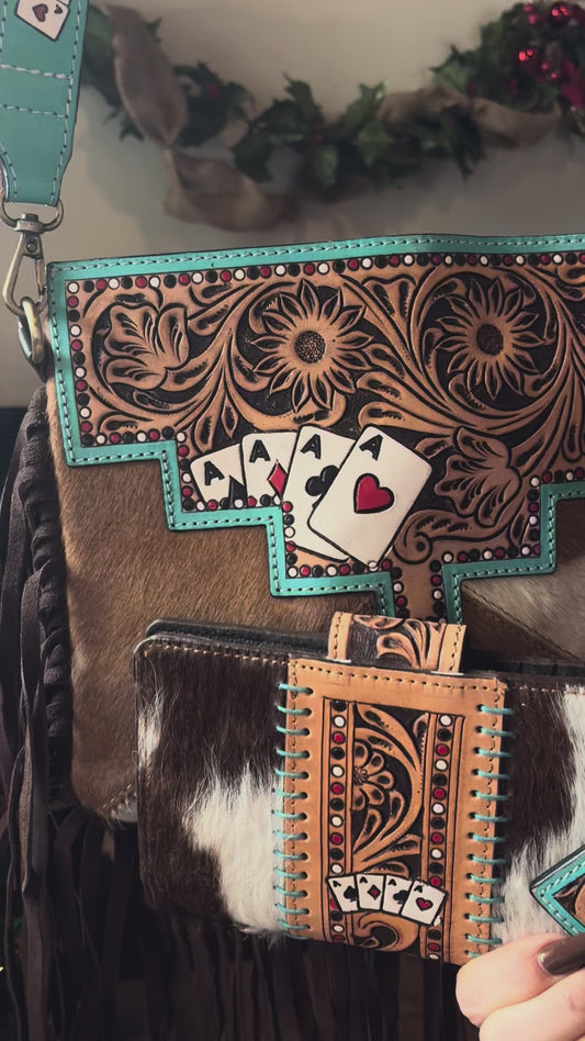 Turquoise Ace Purse Set (FRINGE)